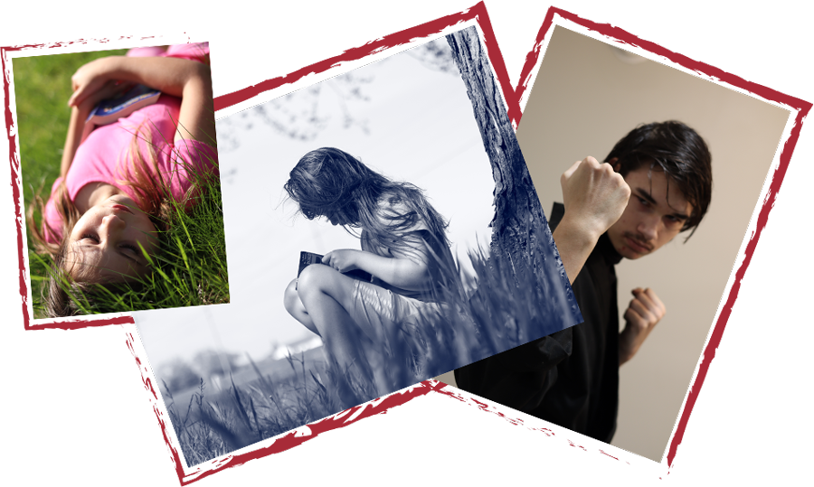 row of stacked pictures